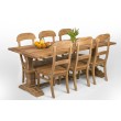 Byzantine Teak feast dining table + 6 chairs