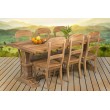 Byzantine Teak feast dining table + 6 chairs