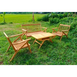 Zestaw ogrodowy Gudang z drewna teak