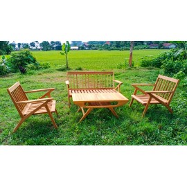 Garden furniture set Gudang, teak wood