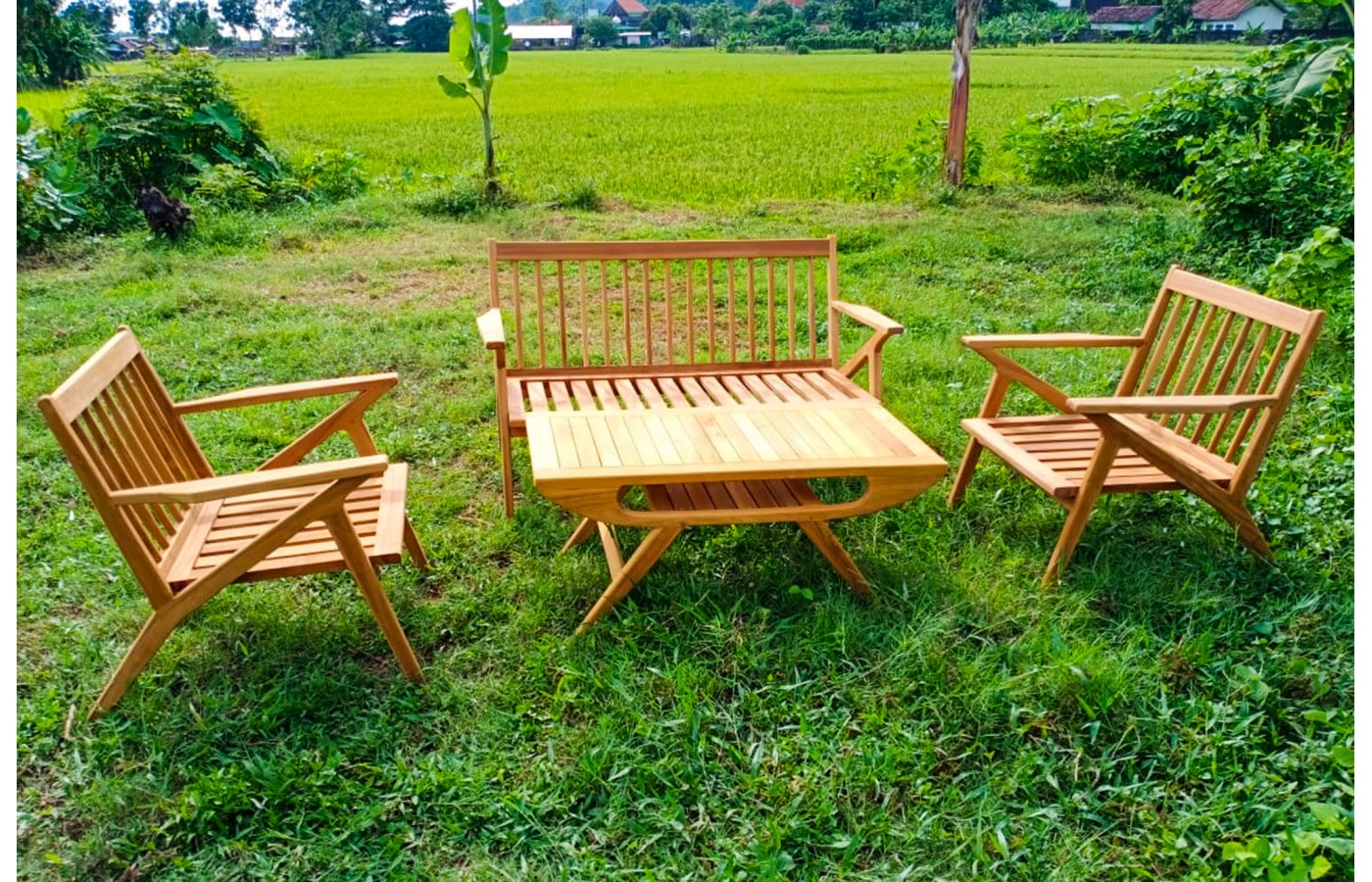 Garden furniture set Gudang, teak wood