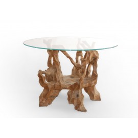 Exclusive table based on teak root