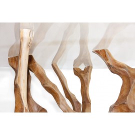 Exclusive table based on teak root