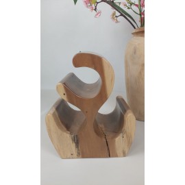 OUTLET Wine rack made of exotic wood for 3 bottles, Suar