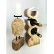 Original Wine Rack 3 Bottle, Solid Suar Wood