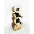 Original Wine Rack 3 Bottle, Solid Suar Wood