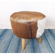 Pouf made of real goatskin