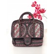 Embroidered Cotton Handbag in Rose and Ivory from Bali, A24