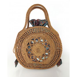 Handcrafted Ate Grass Handle Handbag from Bali, B1