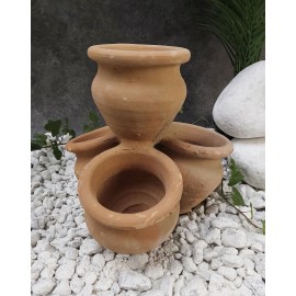 Biscuit quadruple pot – Tunisian terracotta