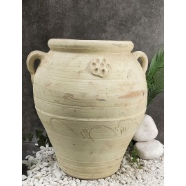 Biscuit vase with raised ornament in Tunisian terracotta 67