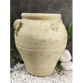 Biscuit vase with raised ornament in Tunisian terracotta 67