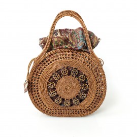 Handcrafted Ate Grass Handle Handbag from Bali, B1