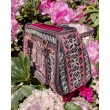 Embroidered Cotton Handbag in Carnation and Ivory from Bali, A25