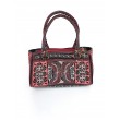 Embroidered Cotton Handbag in Carnation and Ivory from Bali, A25