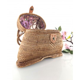 Handcrafted Ate Grass Handle Handbag from Bali, B12