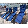 Exclusive folding garden sun lounger Emas with Cushion, teak