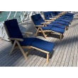 Exclusive folding garden sun lounger Emas with Cushion, teak