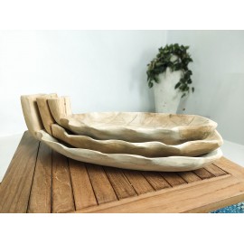 Set of 3 trays - Banana leaves