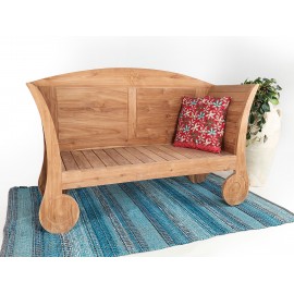 Beautiful teak bench Taman (seat grey) teak wood