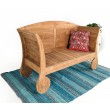 Beautiful teak bench Taman (seat grey) teak wood