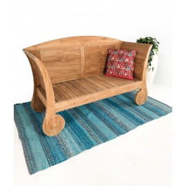 Beautiful teak bench Taman (seat grey) teak wood