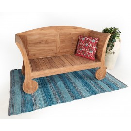 Beautiful teak bench Taman (seat grey) teak wood