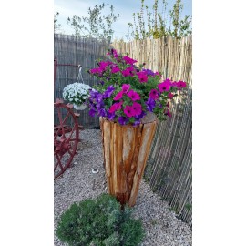 Garden amphora S-size reclaimed wood, teak