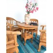 Colonial set for 4 people, Teak