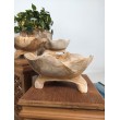 Wooden bowl on three legs