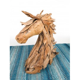 Horse Sculpture from reclaimed teak wood