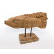 Big sculpture fish Arwana , wood teak