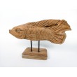 Big sculpture fish Arwana , wood teak