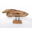 Big sculpture fish Arwana , wood teak