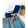 Exclusive folding garden sun lounger Emas with Cushion, teak