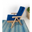 Exclusive folding garden sun lounger Emas with Cushion, teak