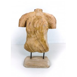 Torso sculpture on a wooden base