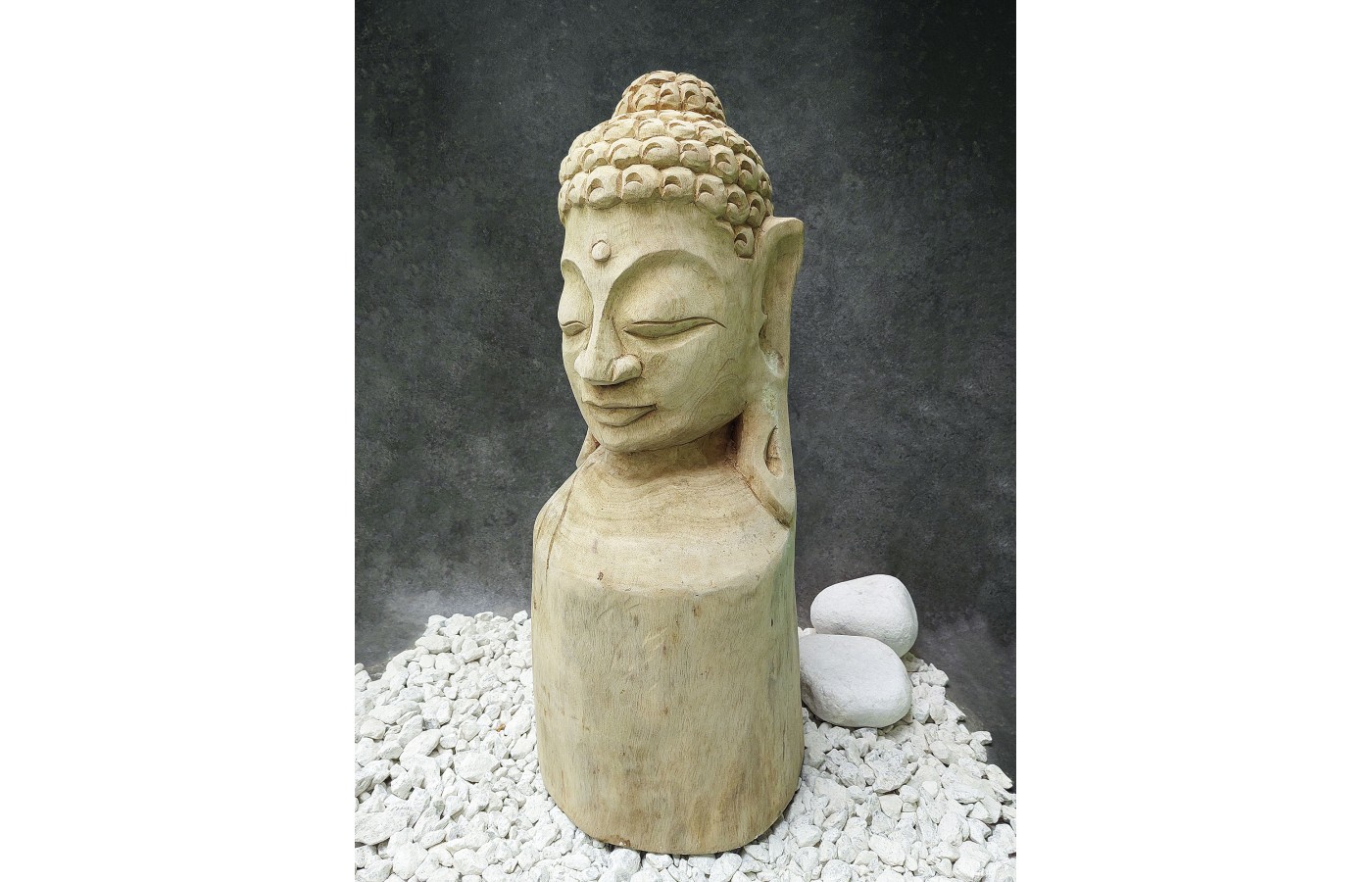 Budda - Ręcznie rzeźbiona figura Buddy 83 cm, Teak