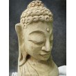 A hand-carved figure of the Buddha in teak wood, 80 cm