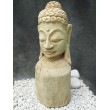 A hand-carved figure of the Buddha in teak wood, 80 cm