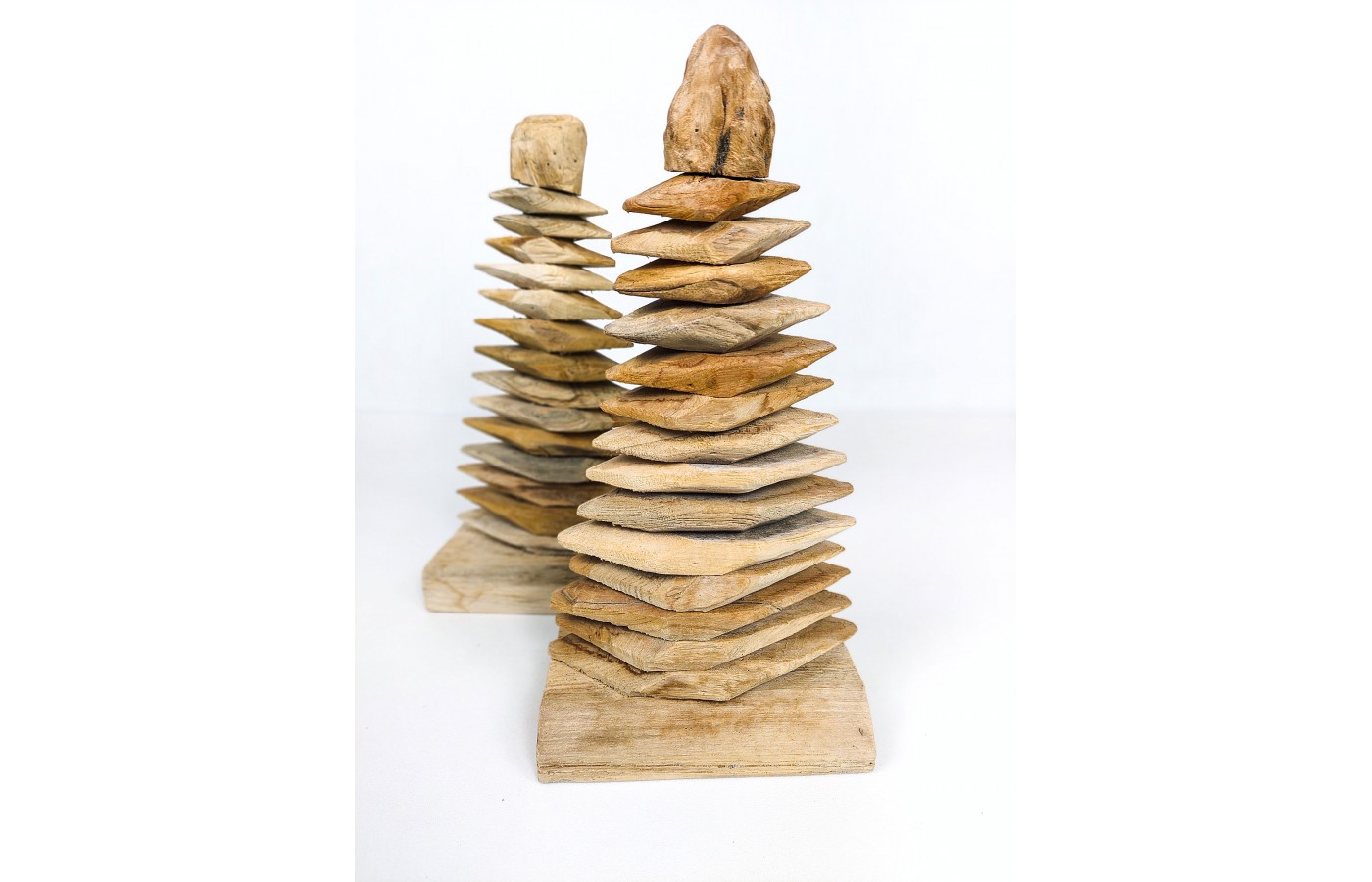 Christmas tree sculpture, reclaimed teak wood