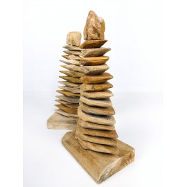 Christmas tree sculpture, reclaimed teak wood