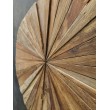 Wall panel Sun - reclaimed teak wood