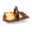 Leaf-shaped tray with handle, Suar