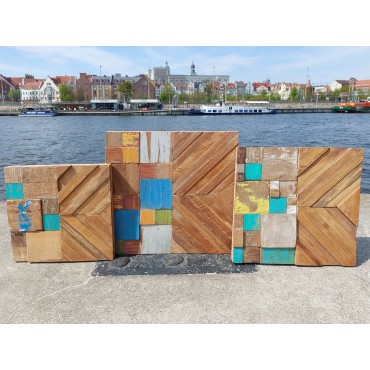 Triptych of wall panels -...
