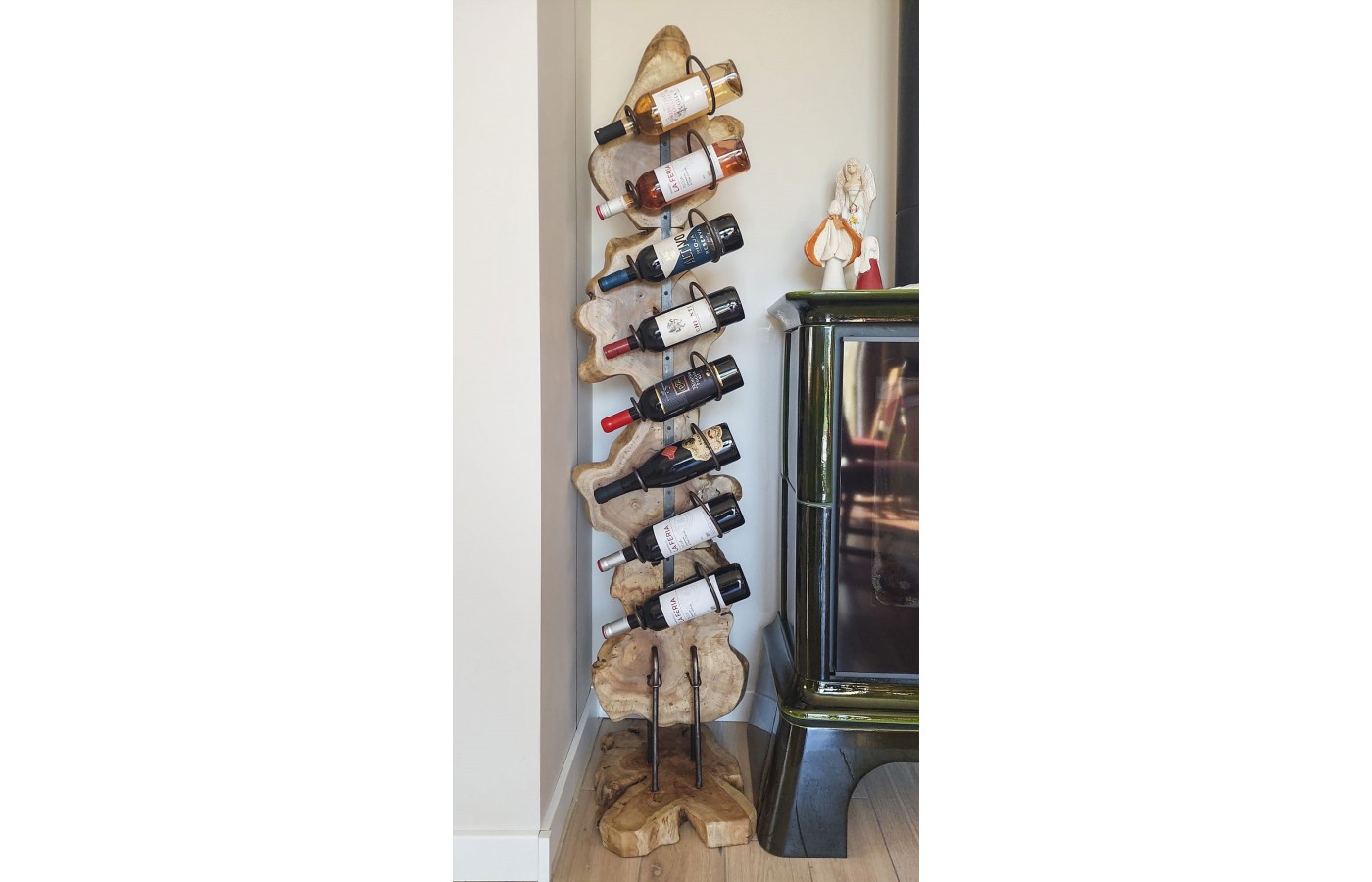 Wine rack 8 bottles - Suar