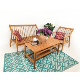 Garden teak wood set Langgar - 3 person