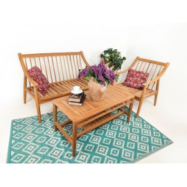 Garden teak wood set Langgar - 3 person