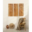 Triptych of wall panels - mahogany