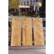 Triptych of wall panels - mahogany